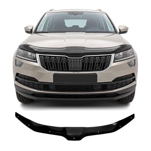 Deflecteurs d'air capot pour Skoda Karoq 2017-2019 OMAC en acrylique noir