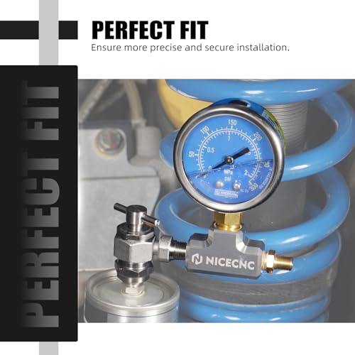 Image of NICECNC Universal 300PSI High Accuracy No Loss Nitrogen Filling Tool for Schrader Valve Shock Fits for All Shocks with Schrader Filling Valve