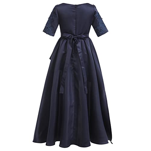 IDOPIP Pageant Dresses for Girls Maxi Romper Dress Kids Flower Wedding Communion Prom Graduation Birthday Party Long Gown2