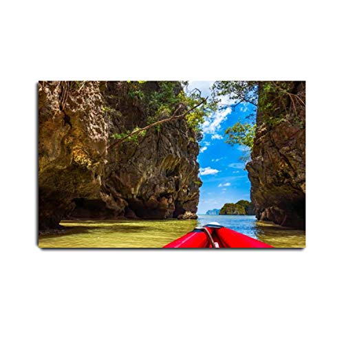 VIUBGCPS Phang Nga Bay Cliff Canvas Wall Art 20x32in