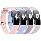 Yisica [4 Pack] Sport straps for Fitbit Inspire HR Straps for Women Men, Soft Classic TPU Adjustable Comfortable Replacement Strap Wriststraps for Fitbit Inspire 2/HR/Ace 3/Ace 2