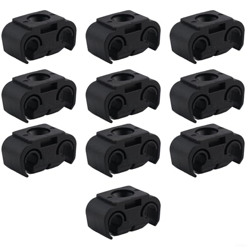 Image of 10Pcs Brake Hose Clips for 5mm 3/16 Inch Tubing Plastic Fasteners for Engine Front Lower and Rear Placement (10PCS)