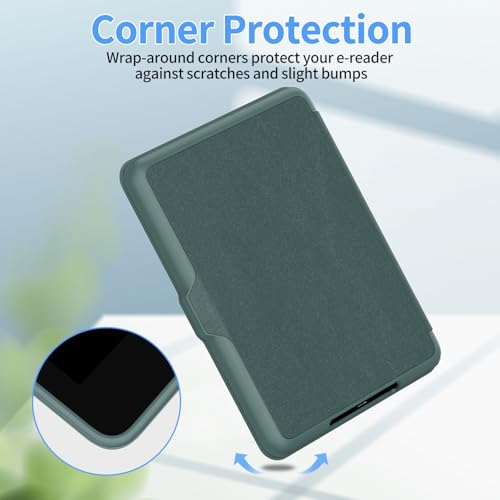 Image of Sanyetral Protective Case with Auto Wake /Sleep Function, Incompatible with TCL Remarkable -Dark Green