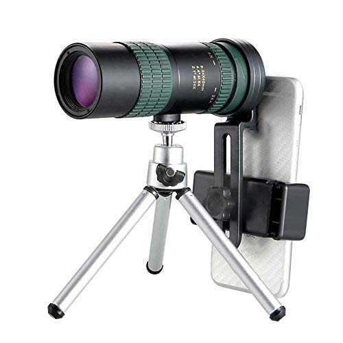 Telescopio monocular 8-24X30 para senderismo y camping con lente verde FMC y diseño compacto