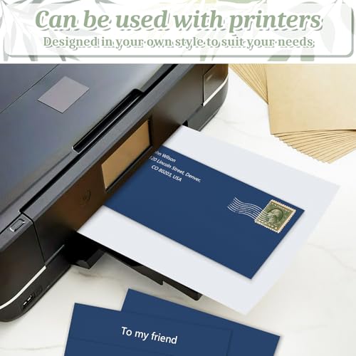 Image of Mulbozy 50 Pcs #10 Navy Blue Envelopes Letter Size Windowless Self Seal