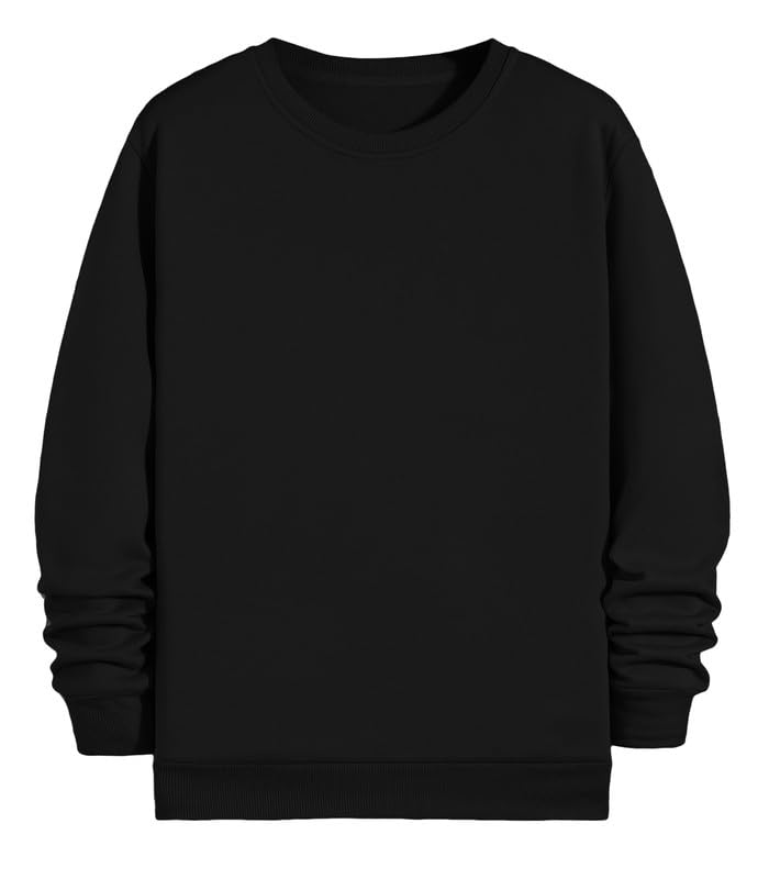Women's Cotton Stretchable Full Sleeves Sweatshirt Regular Fit, Round Neck Casual Winterwear for Boys and WOMs L318_SV-image-8