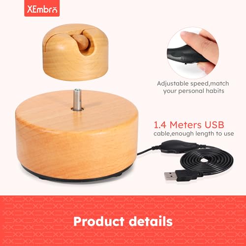 image for XEmbro Electric Embroidery Floss Bobbin Winder - Beech Embroidery Flos