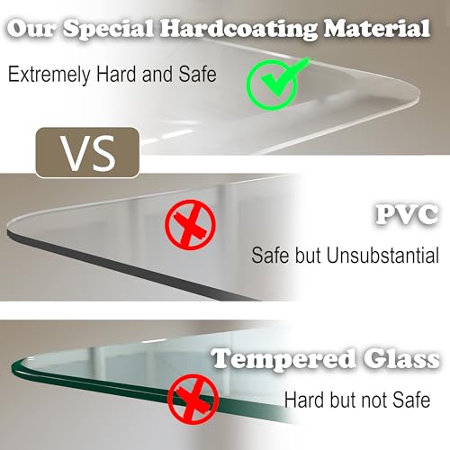 Image of MESAILUP Beveled Edge Office Chair Mat for Carpet or Hardwood Floor 36 inch x 48 inch Clear Chair Mats for a Smooth Glide and Easy Roll On /Off, Heavy Duty and Non-Slip Pad Floor Ultimate Desk Chair Mat