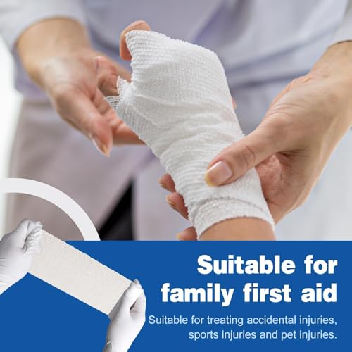 Image of AZEN 200 Pack Gauze Rolls Bandages, 3 in x 4.1 Yards, First Aid Supplies & Premium Medical Supplies, Bandage Wrap Vet Wrap