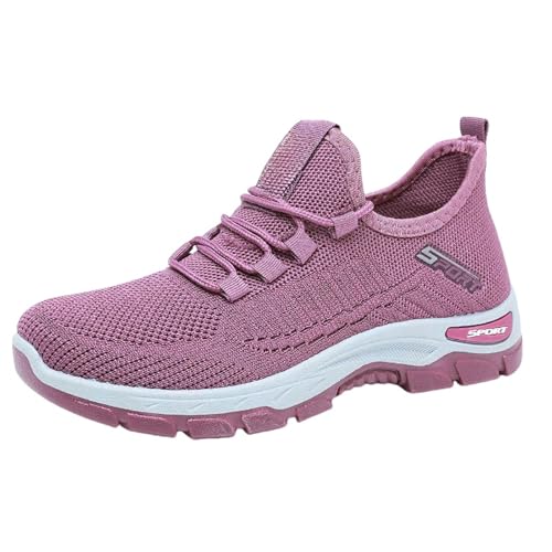 Zapatillas unisex para correr, tenis de boca poco profunda, atléticas, para gimnasio, cómodas, para caminar, fitness, transpirables, para correr, fitness, caminar, Purple, 38.5 EU