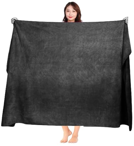 EDB Toalla de baño gigante XXXL (150 cm x 200 cm, 600 g/m²), súper suave, 100% algodón egipcio, secado rápido, toallas de baño grandes (gris carbón)