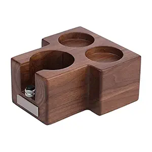VMS INDIA Wood Tamping Station Espresso Tamper Holder 3 Holes Tools Triangular 58MM