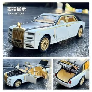 Image of 1:24 New Rolls Royce Phantom Toy Car Diecast Metal Pull Back Car - 6 Openable Doors with Sound & Light | Luxury Toy Car & Gift for Kids 【Colors as Per Stock】
