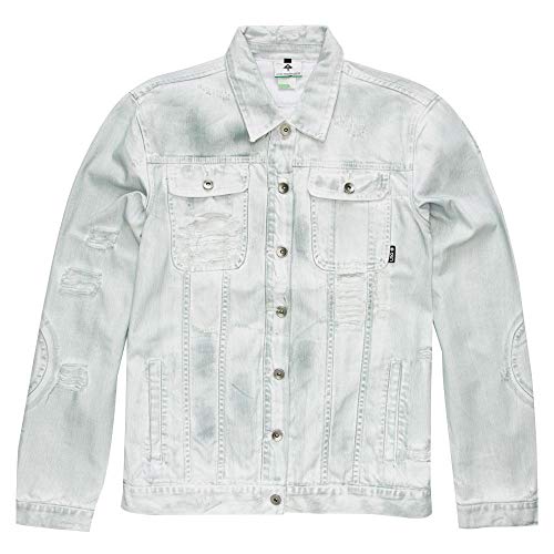 LRG Destroyed Denim Jacket White