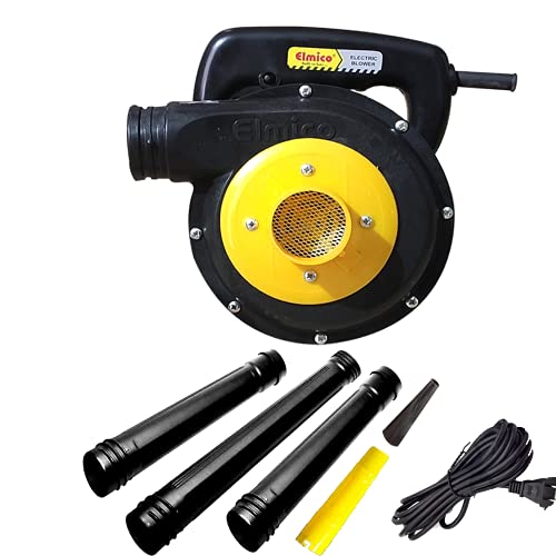 Image of Elmico 700W Guaranteed Motor Heavy Duty Electric Blower with /100% Copper armature /10 FT Extension Wire 4 Extra Blower Pipe (Made in India) Dust Remover /Pc Cleaner /Electric Air Blower