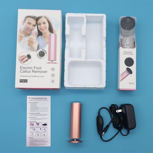 Removedor Eléctrico de Callos para Pies, Removedor Eléctrico de Callos con Regulador de Velocidad y 60 Discos de Lijado, Dermave Foot Grinde para Hombres y Mujeres, Gris miniatura 6
