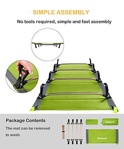 Kingcamp Ultralight Compact Folding Camping Cot Bed, 4.9 Pounds (Green) #TOP3
