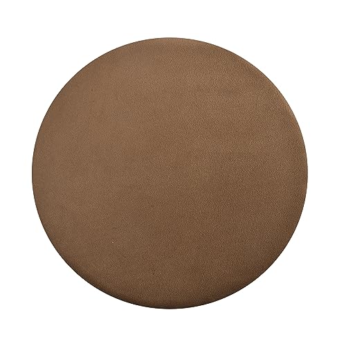 Image of NACIA Velvet Ottoman Pouffes Stool for Living Room Wooden Sitting Furniture Footrest Footstool for Foot Rest Upholstered Foam Cushioned Puffy for Home Decor, Dressing Table Stool (17 inch Height, Coffee)