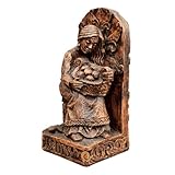 Seated Norse Goddess Idunna Statue Wood Finish