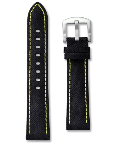 Correa de reloj Sailcloth de nailon premium con lona gris de 22mm para un estilo elegante