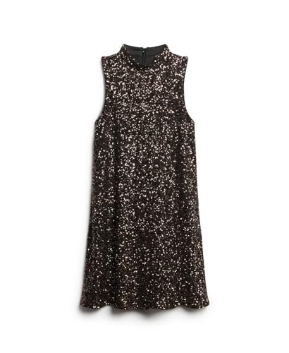 Robe trapèze courte sans manches à sequins femme Superdry - vue 9
