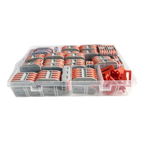 Connecteur de fil rapide à ressort conducteur compact et bornier enfichable boîte 64 pcs