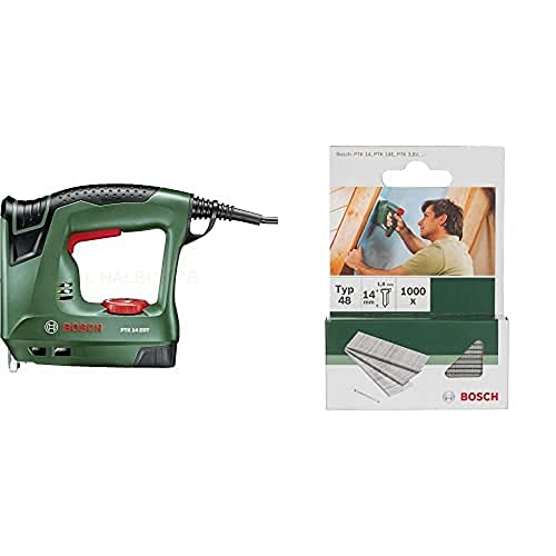 Bosch PTK 14 EDT - Grapadora eléctrica válida para grapas y clavos,...