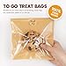 Foranda 100 Pack Heat Sealable Bakery Bags with Window, 7.1x7.5 Inch Cookie Packaging Bags with Seal Bake Sale Paper Sleeves for Bagel, Cake Slice, Sandwich, Donut, Pastry