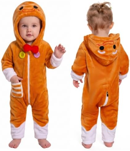 OLAOLA Tier Onesie Kleinkind Unisex Kostüm Jumpsuit Pyjama | Weicher Flanell mit 3D-Kapuze und praktischem Bauch-Reißverschluss. Ideal für Halloween, Karneval, Cosplay & Mottoparty