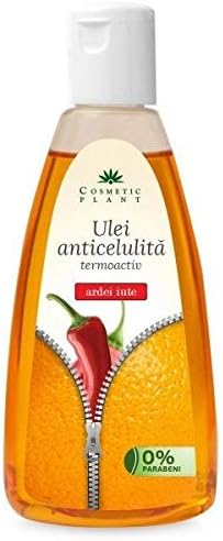 Natural Anti-Cellulite Thermo Active Oil | Enriched with Hot Chilli Pepper Extract | Skin Tightening (Arms, Buttocks, Thighs, Tummy) | Prevents & Reduces Cellulite | (200ml)