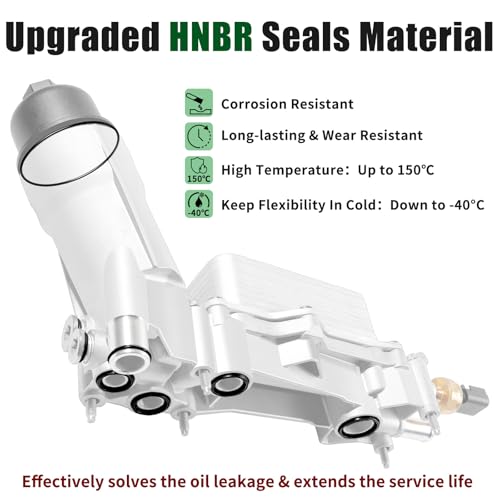 XIAORENWU Refrigerador de óleo, adaptador de filtro de óleo de alumínio 68105583AF para Chrysler 200