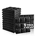 12 Pack Set 2" X 12" X 12" Acoustic Foam Panels, Studio Wedge Tiles, Sound Panels wedges Soundproof Sound Insulation Absorbing, 9 Block Mushroom Design