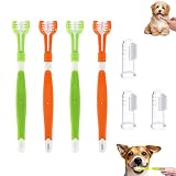 🐶 🐈 【Fácil de usar】: El cepillo de dientes es tan simple como usar su propio cepillo de dientes. El diseño de los dedos le permite limpiar fácilmente las áreas de difícil acceso de la boca de su mascota.