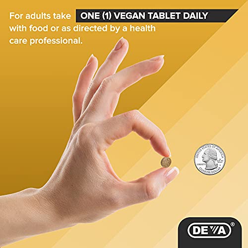 Deva Vegan Chelated Iron With Added Vitamin B-12, Dietary Supplement, 29 Mg, 90 Count, 2-Pack #TOP4