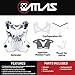 Atlas Defender CPC-00-010 CE Stoneshield Adult Chest Protector, Adjustable Foam/Plastic Construction, Digital Arctic Design, Secure Velcro Closure System, One Size Fits Most