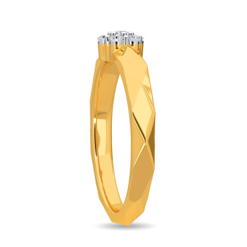 Image of KISNA 14k / 18k Real Gold & Diamond Ring | Diwali, Rakhi Rakshabandhan Gift for Sister /Bhabhi /Women | With Certificate of Authenticity & BIS-Hallmarked Gold Jewellery | Shanelle Ring
