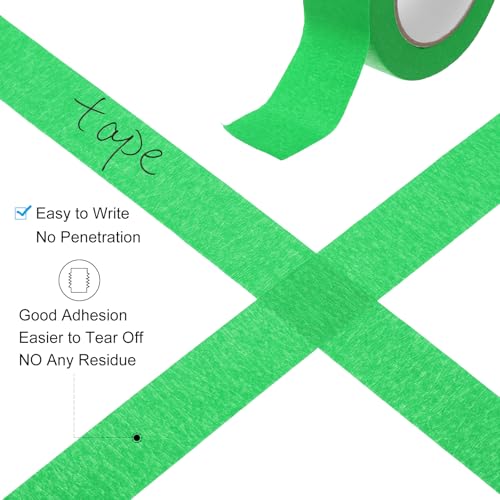 Image of PATIKIL Masking Tape 2 Inch x 60 Yard, General Purpose Adhesive Painting Tape Painters Tape for Arts Crafts Label, Green