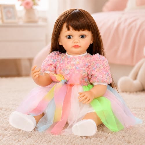 Muñeca interactiva reborn de 22 pulgadas con sonido miniatura 1