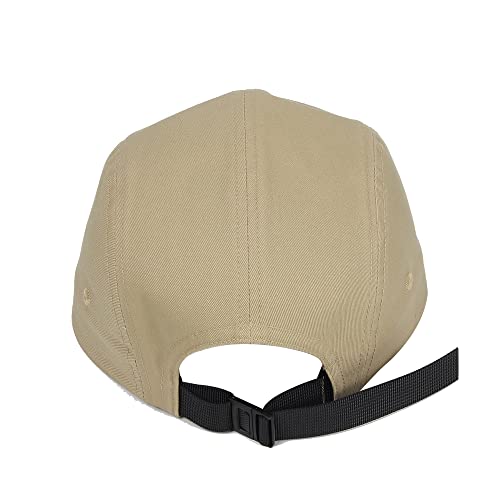 Image of 5 Panels Baseball Cap Classic Flat Bill Hat Cotton Short Flat Brim Caps