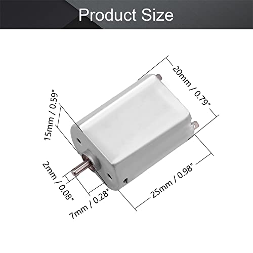 Image of Fielect DC Motor 12V 9000RPM 0.05A Micro Motor Mini Motor Electric Motor Round Shaft for RC Boat DIY Airplane Toys Model DIY Hobby