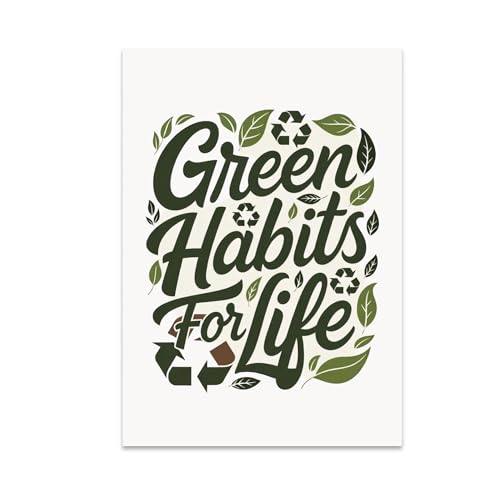 Eco-Conscious Home Poster Print - Green Habits For Life -