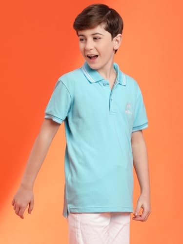 Image of Li'l Tomatoes Boys Pique Polo T-Shirt | Half Sleeve Casual Summer Wear | Soft & Breathable | 9-16 Years