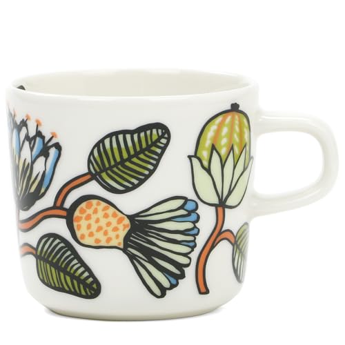 [マリメッコ] マグカップ 200ml (04.ティアラホワイト×Wオレンジ) [並行輸入品]