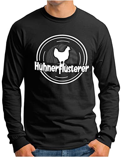 T-shirt manches longues homme motif poulet noir doux et respirant taille XXXL