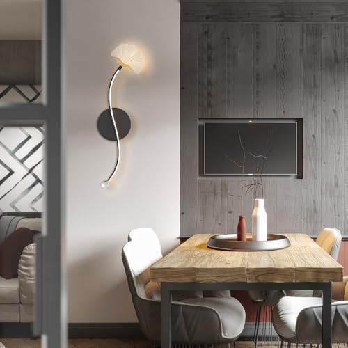 Lámpara de pared en forma de hoja LED para junto a la cama 8