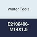 Walter Tools E2136406-M14X1.5 Paradur HSS Machine Tap, TICN Finish, 11 mm Shank Diameter, 1.5 mm Thread Length, 21 mm Cutting Length, 100 mm Overall Length, M14 Cutting Diameter