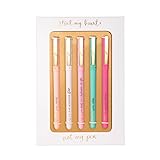 Eccolo Dayna Lee Set of 5 Pens Gold