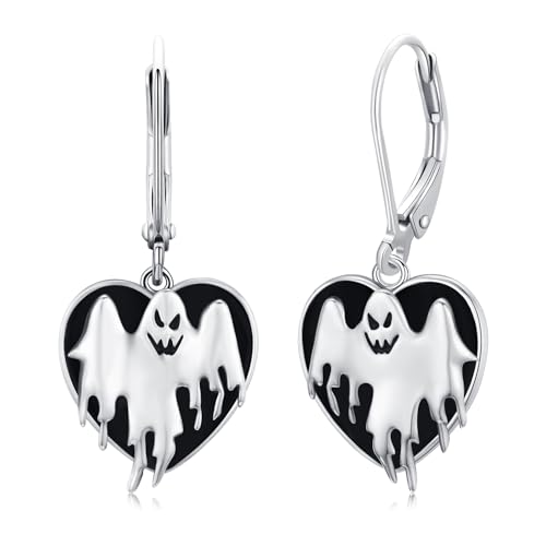 Boucles d'oreilles squelette en argent 925 parfaites pour votre look de soirée d'Halloween