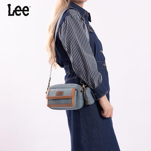 Image of Montana West x Lee Denim Small Crossbody Bags for Women Cute Shoulder Handbag with Headphone Pouch