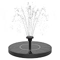 SHANCHAHUA Solar Fountain, 1.5W Solar Bird Bath Fountains Pump Floating Solar Powered Water Fountain with 6 Nozzles and Fixer, Solar Fountain for Bird Bath, Outdoors, Garden, Pond, Pool